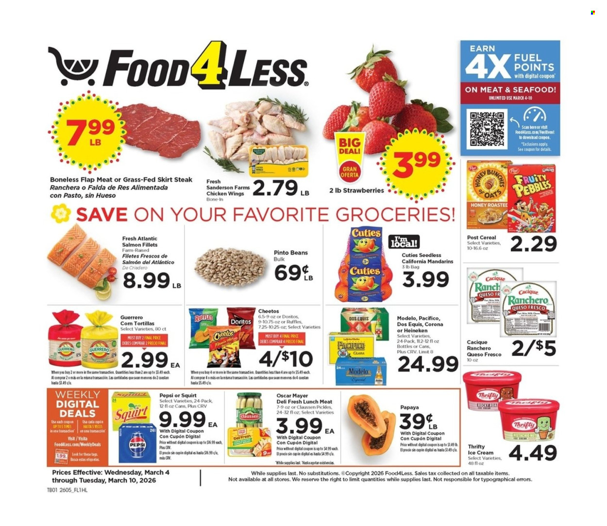 Food 4 Less ad - 03/04/2026 - 03/10/2026. Page 1