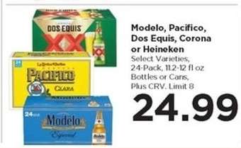 Modelo, Pacifico, Dos Equis, Corona or Heineken