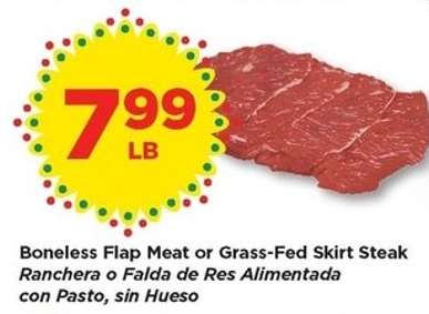 Boneless Flap Meat or Grass-Fed Skirt Steak