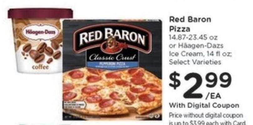 Red Baron Pizza or Häagen-Dazs Ice Cream