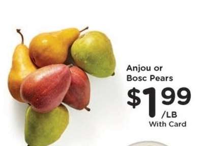 Anjou or Bosc Pears