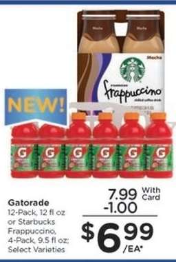 Gatorade or Starbucks Frappuccino