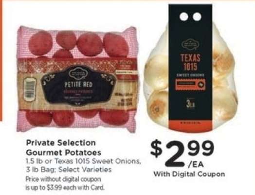 Private Selection Gourmet Potatoes or Texas 1015 Sweet Onions