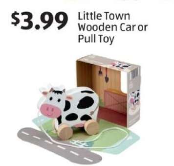Little Town Wooden Car or Pull Toy