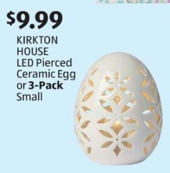 KIRKTON HOUSE LED Pierced Ceramic Egg or 3-Pack Small
