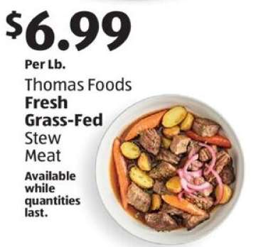 Thomas Foods Fresh Grass Fed Stew Meat