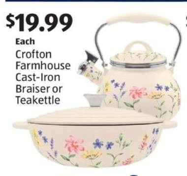 Crofton Farmhouse Cast-Iron Braiser or Teakettle