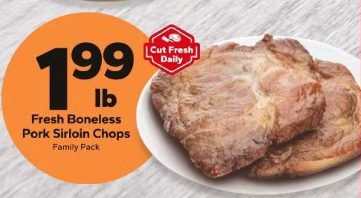 Fresh Boneless Pork Sirloin Chops