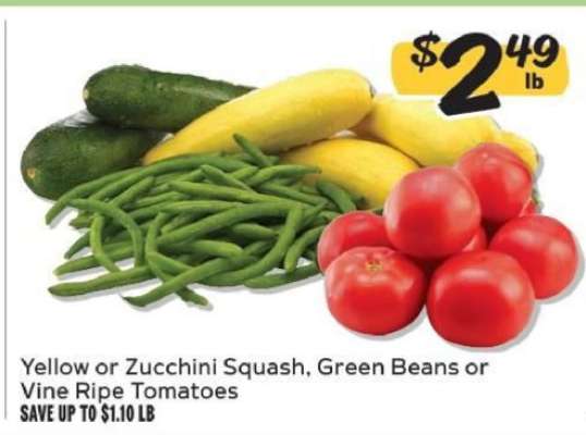 Yellow or Zucchini Squash, Green Beans or Vine Ripe Tomatoes