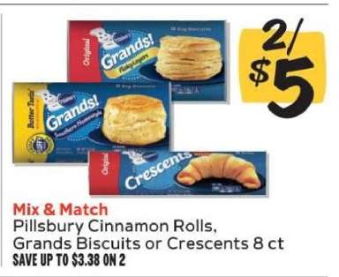 Pillsbury Cinnamon Rolls, Grands Biscuits or Crescents 8 ct