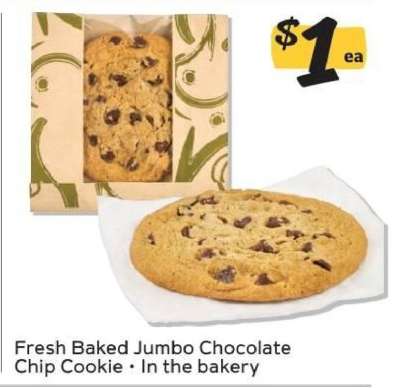 Fresh Baked Jumbo Chocolate Chip Cookie