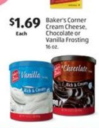 Baker's Corner Cream Cheese, Chocolate or Vanilla Frosting