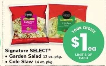 Signature SELECT Garden Salad or Cole Slaw