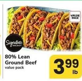 80% Lean Ground Beef