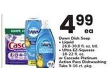 Dawn Dish Soap or Cascade Platinum