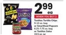 Tostitos Tortilla Chips or Smartfood Popcorn or Tostitos Salsa