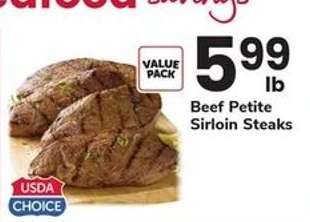 Beef Petite Sirloin Steaks