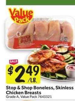 Stop & Shop Boneless, Skinless Chicken Breasts