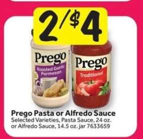 Prego Pasta or Alfredo Sauce