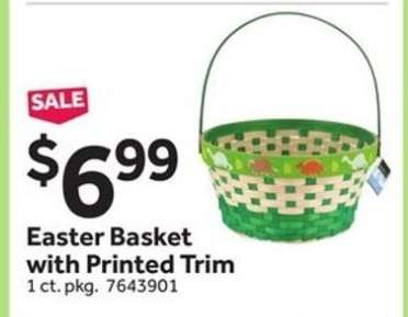 Easter Basket with Printed Trim