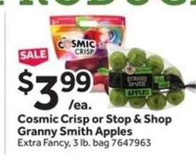 Cosmic Crisp or Stop & Shop Granny Smith Apples