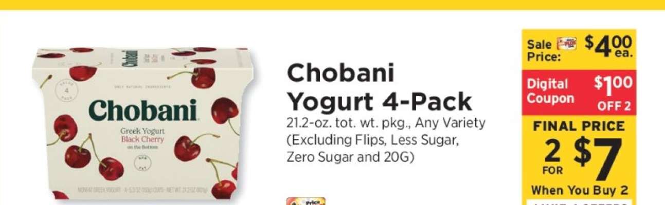 Chobani Yogurt 4-Pack