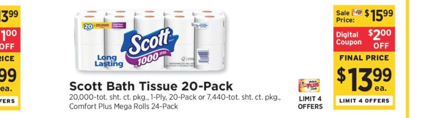 Scott Bath Tissue 20-Pack