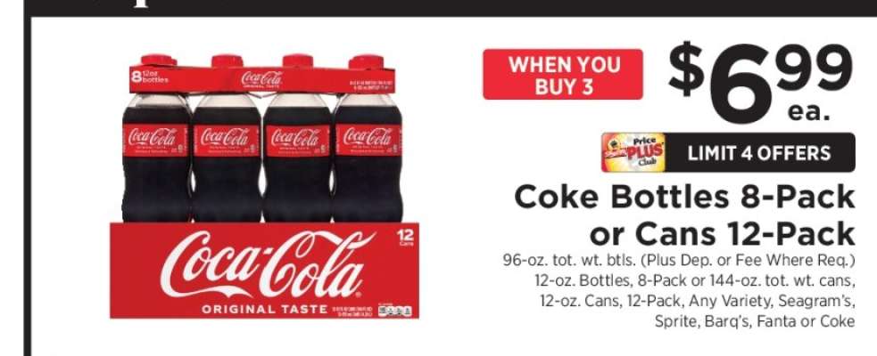 Coke Bottles 8-Pack or Cans 12-Pack