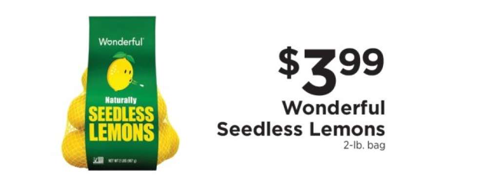 Wonderful Seedless Lemons