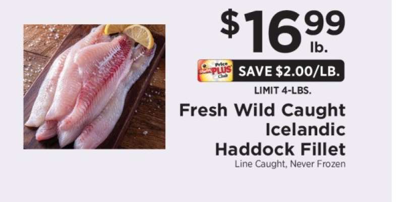 Fresh Wild Caught Icelandic Haddock Fillet