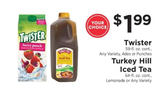 Twister & Turkey Hill Iced Tea
