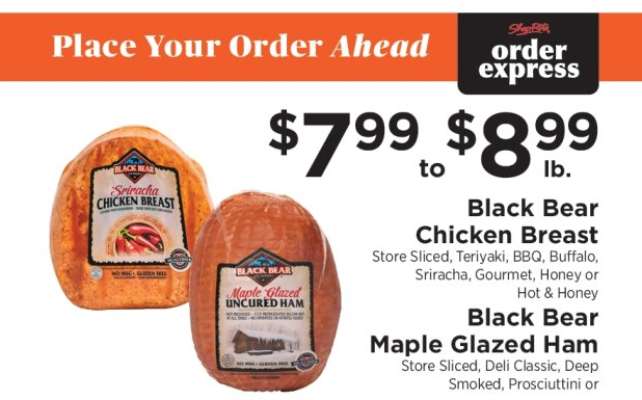 Black Bear Chicken Breast & Maple Glazed Ham