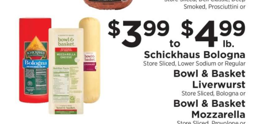 Schickhaus Bologna, Bowl & Basket Liverwurst, Bowl & Basket Mozzarella