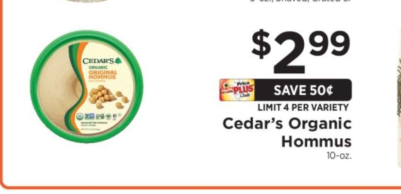 Cedar's Organic Hommus
