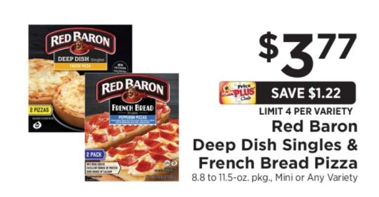 Red Baron Deep Dish Singles & French Bread Pizza