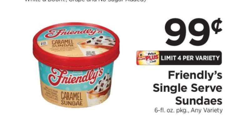 Friendly's Single Serve Sundaes