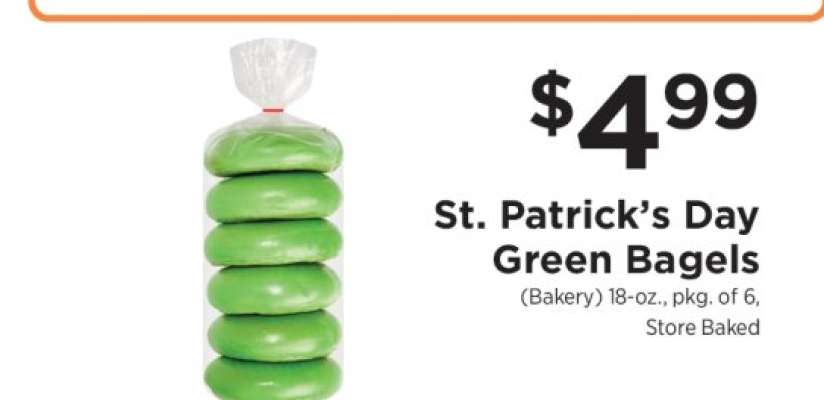 St. Patrick's Day Green Bagels