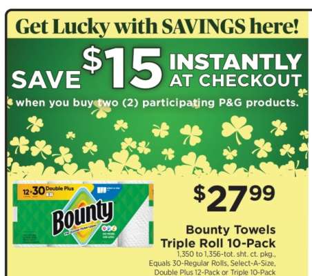 Bounty Towels Triple Roll 10-Pack