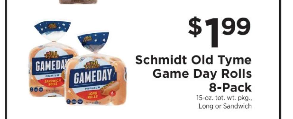 Schmidt Old Tyme Game Day Rolls 8-Pack