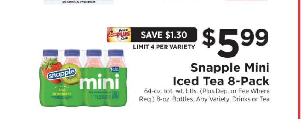 Snapple Mini Iced Tea 8-Pack