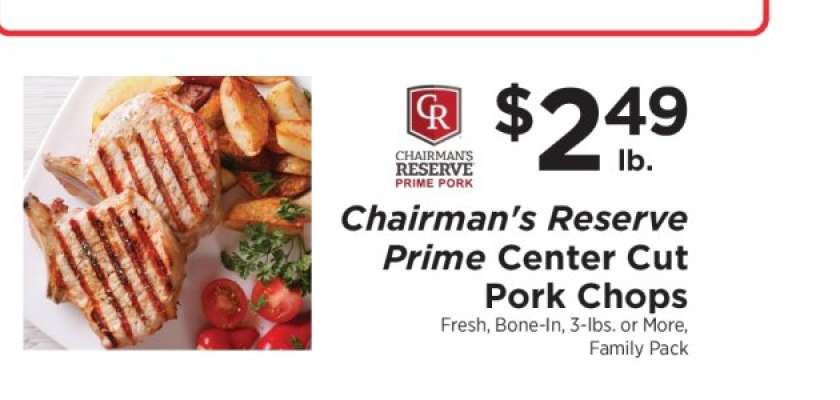 Chairman's Reserve Prime Center Cut Pork Chops