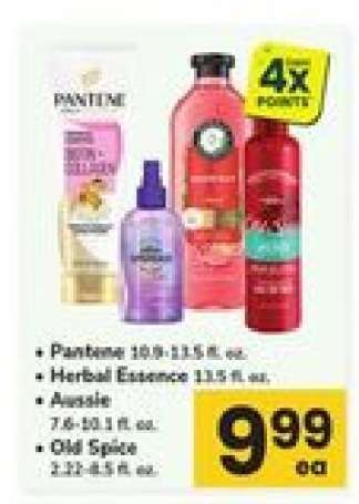 Pantene, Herbal Essence, Aussie, Old Spice