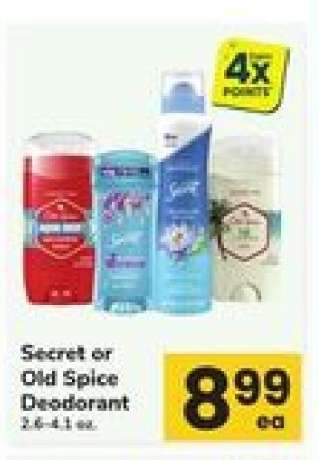 Secret or Old Spice Deodorant