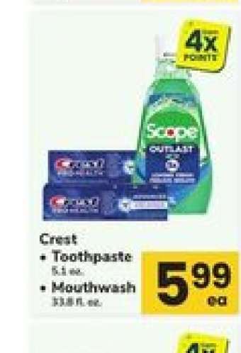 Crest Toothpaste & Mouthwash