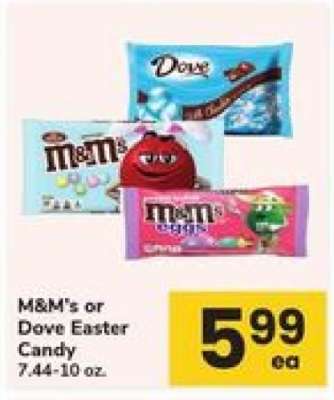 M&M's or Dove Easter Candy