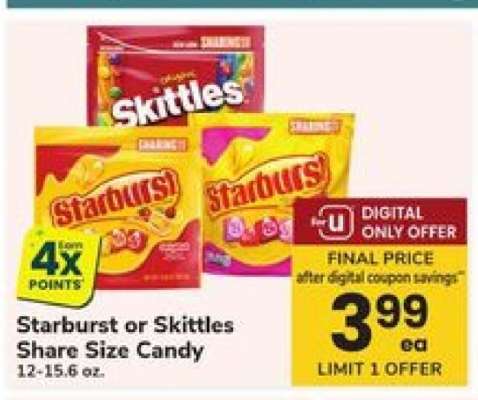 Starburst or Skittles Share Size Candy