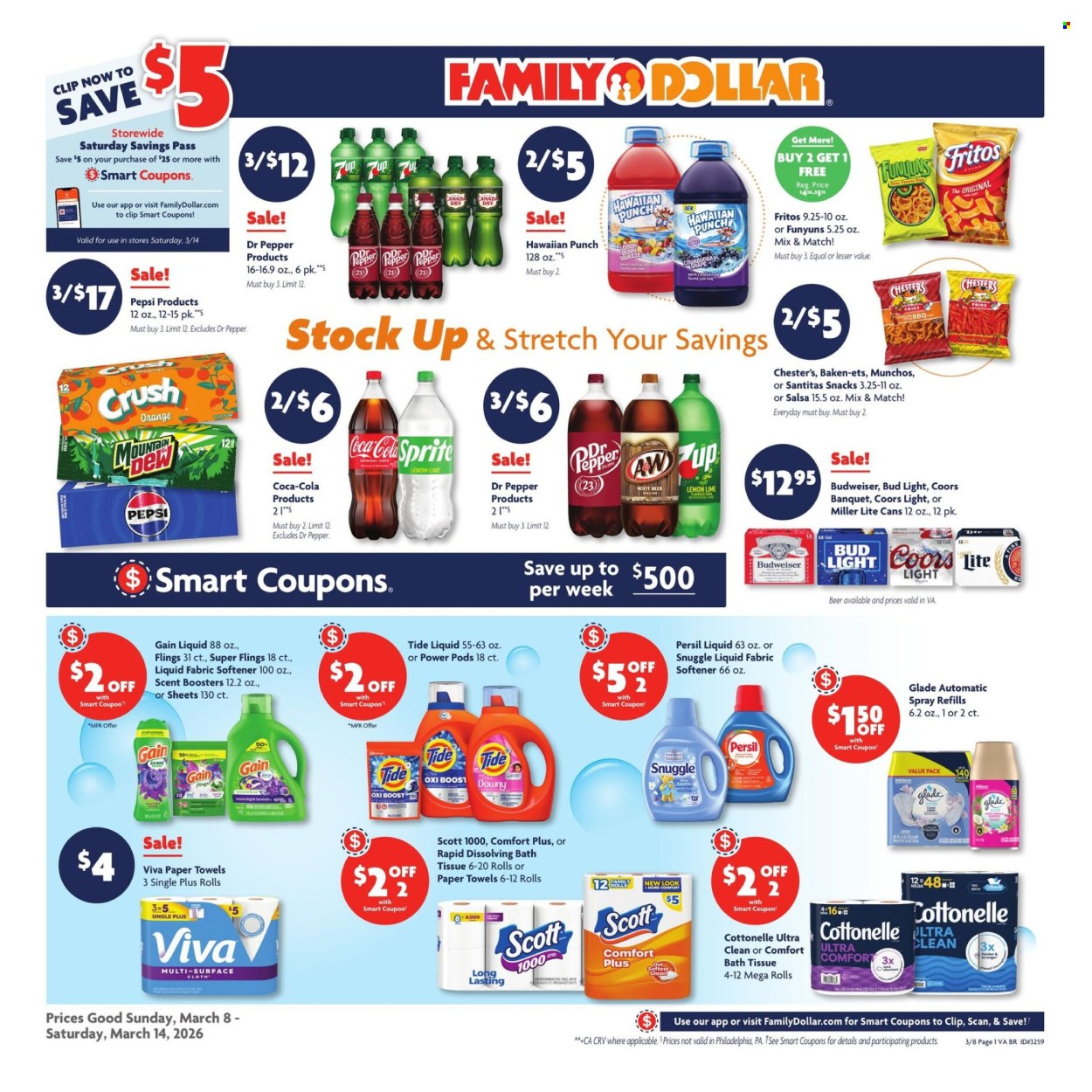 Family Dollar ad - 03/08/2026 - 03/14/2026. Page 1