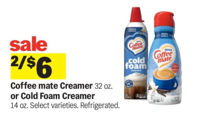 Coffee Mate Creamer or Cold Foam Creamer