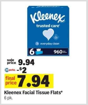Kleenex Facial Tissue Flats