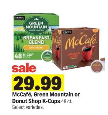 McCafé, Green Mountain or Donut Shop K-Cups